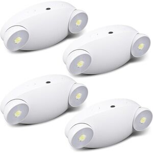 4PCS LED Emergency Light Fixture Battery Backup‎ UL 120-277V